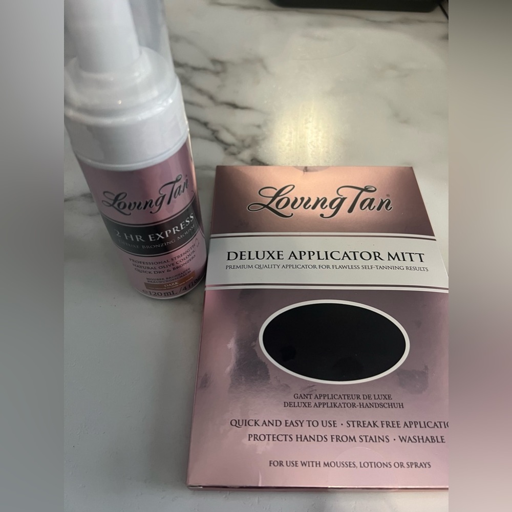 NEW & UNOPENED Loving Tan 2 Hr Express DARK and deluxe applicator kit